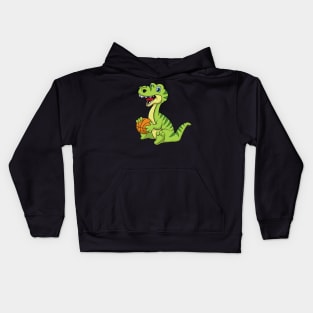 Basketball Dinosaur Kids Hoodie